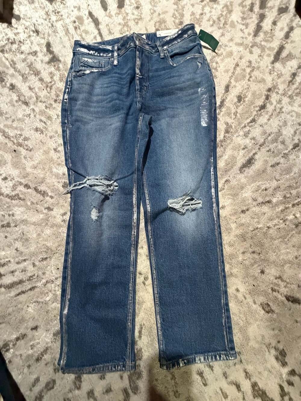 Maurices Edgely Slim Straight Ankle High Rise Distressed Jeans